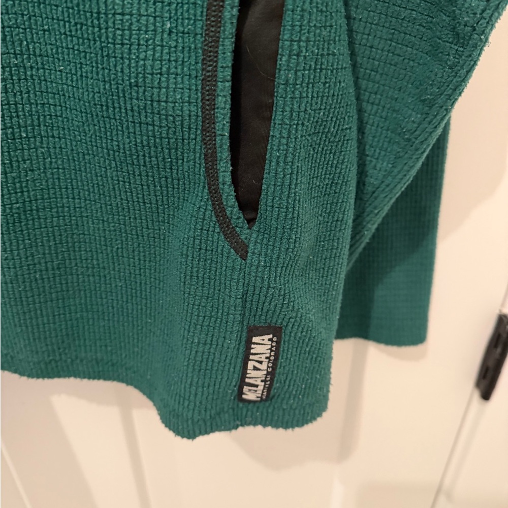 Men's Melanzana Micro Grid Hoodie v1, Large, Green - Picture 6 of 8
